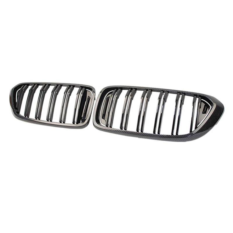MEIZIYU Doppelte Lamellengrills, ABS-Grill, Auto-Frontgrill, Haube, Racing-Grill, passend for 6er GT G32 2018–2020 Stoßstangengitter für die Frontpartie(Carbon Fiber) von MEIZIYU