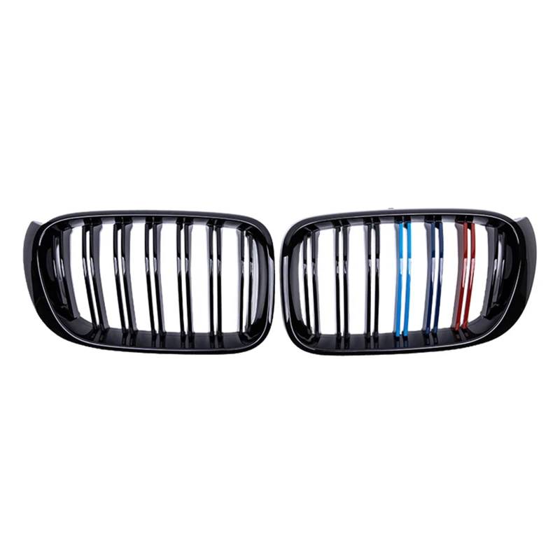 MEIZIYU Dual Slat Car Front Bumper Grilles Racing Grill Fit for X4 F26 X3 F25 2014–2018 Stoßstangengitter für die Frontpartie(M Color) von MEIZIYU