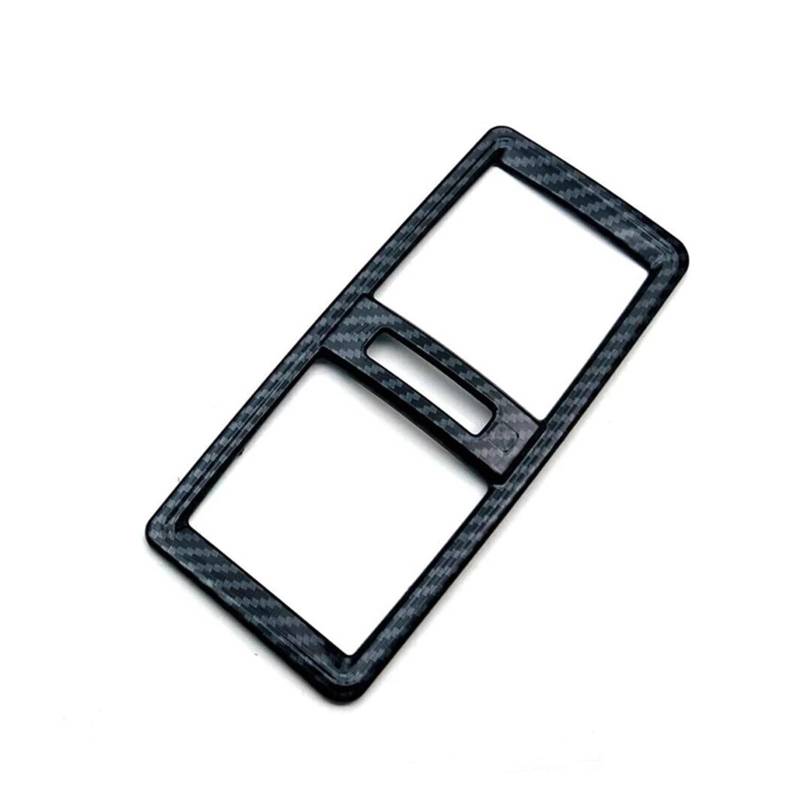 MEIZIYU Fensterheber-Schalterknopfabdeckung, passend for Mitsubishi Outlander 2022–2023, ABS, Kohlefaser, Schwarz, Chrom, AC-Luftauslass-Blendenverkleidung Fensterschalter-Bedienfeld(Air Vent Cover A) von MEIZIYU