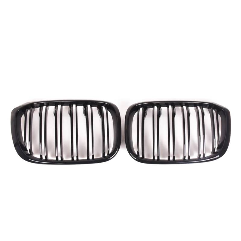 MEIZIYU Frontgrill, passend for X3 G01 X4 G02 X4 25i 30i 2018+, glänzend schwarzer Lamellengrill Stoßstangengitter für die Frontpartie von MEIZIYU