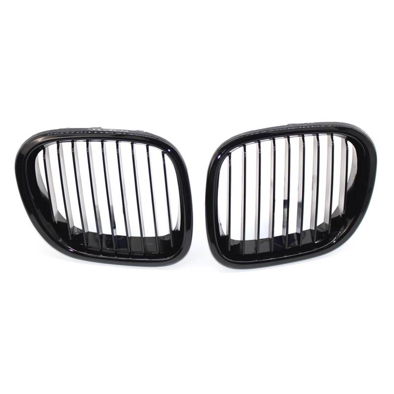 MEIZIYU Frontgrill, passend for Z3 E36 1996–2002, 51138397504, 51138397503, glänzend schwarzer Kühlergrill Stoßstangengitter für die Frontpartie von MEIZIYU