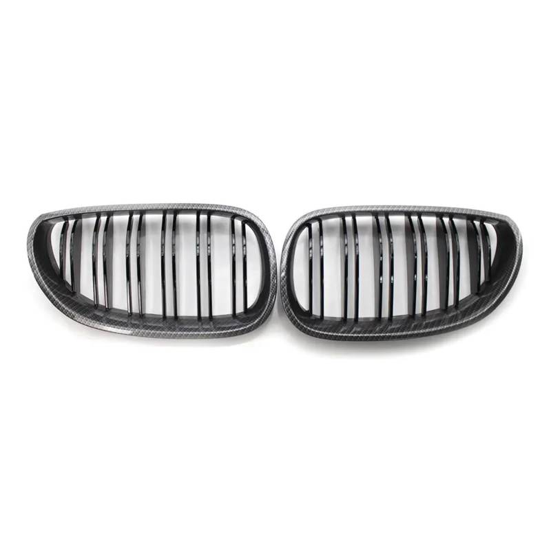 MEIZIYU Frontgrills, passend for E60 E61 M5 525i 528i 528xi 530i 2003–2009 Sport-Haubengrill Stoßstangengitter für die Frontpartie(Carbon Fiber) von MEIZIYU