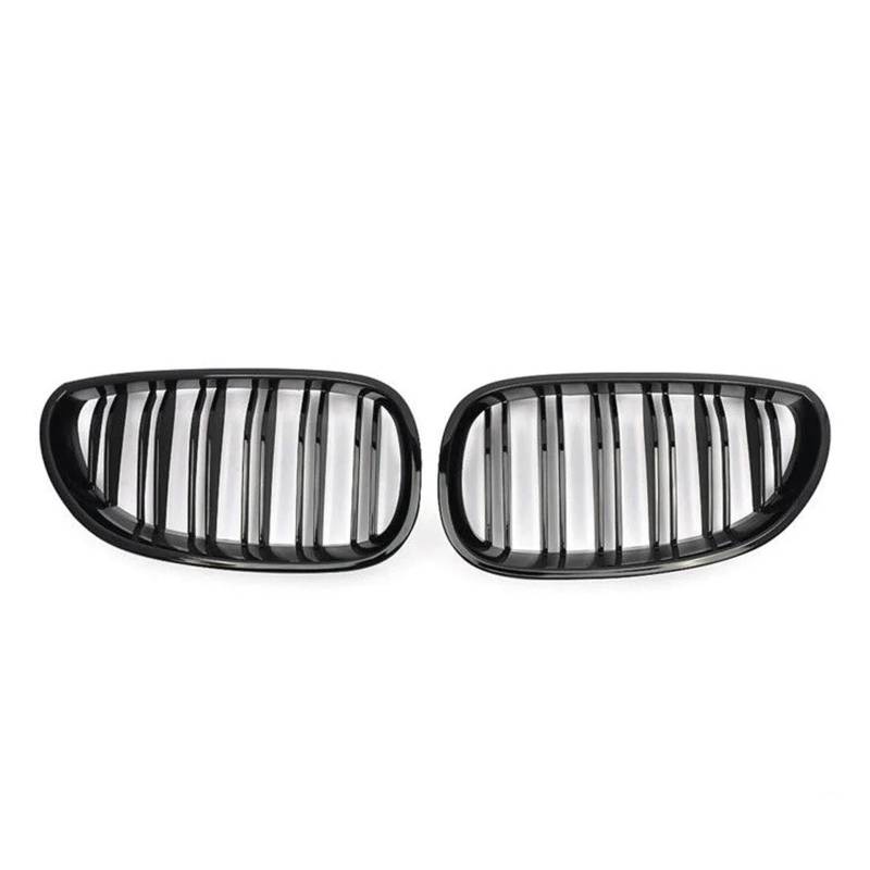 MEIZIYU Frontgrills, passend for E60 E61 M5 525i 528i 528xi 530i 2003–2009 Sport-Haubengrill Stoßstangengitter für die Frontpartie(Gloss Black) von MEIZIYU