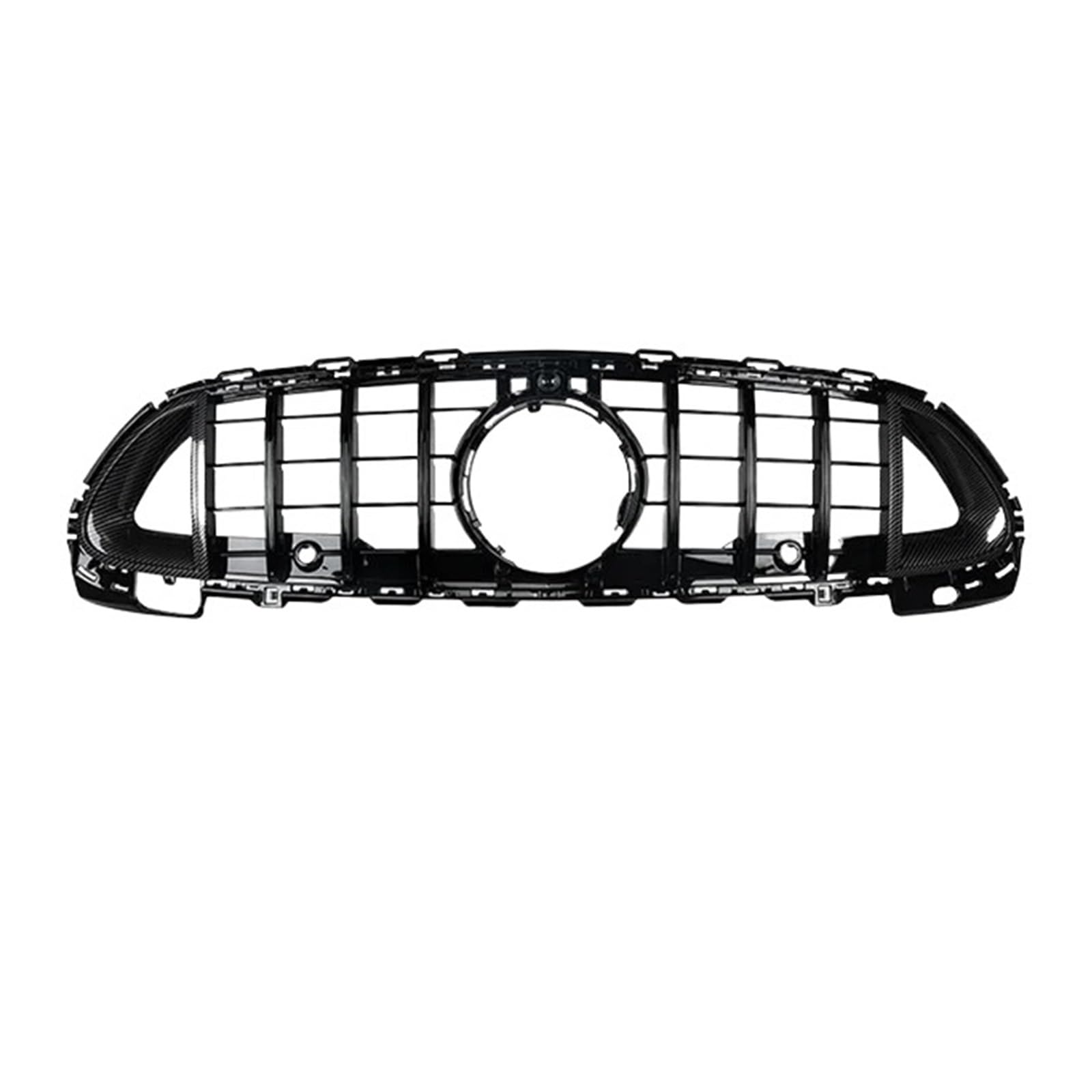 MEIZIYU Frontstoßstangengrill, passend for C-Klasse W206 2022+ C200 C220 C300, Auto-Styling, Sport-Renngrill mit Kamera Stoßstangengitter für die Frontpartie(Black and Carbon) von MEIZIYU