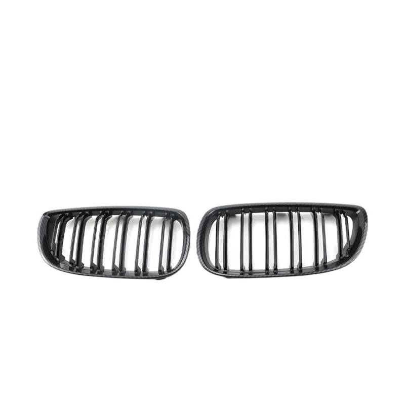 MEIZIYU Frontstoßstangengrill, passend for E92 E93 M3 2006–2009, Dual-Line-Grill, Auto-Styling, Renngitter, Ersatzteil Stoßstangengitter für die Frontpartie(Dual Carbon Style) von MEIZIYU