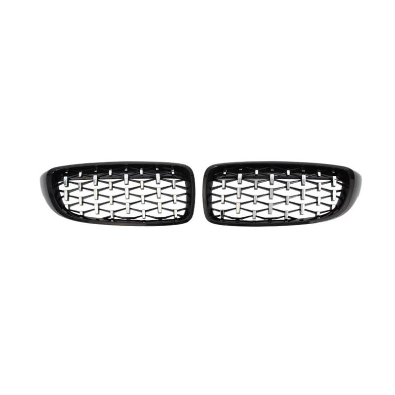MEIZIYU Frontstoßstangengrills, passend for 4 Series F32 F33 F36 M3 F80 M4 F82 F83 2014–2017. Ersetzen Sie das rautenförmige Gitternetz Stoßstangengitter für die Frontpartie(Black silver) von MEIZIYU