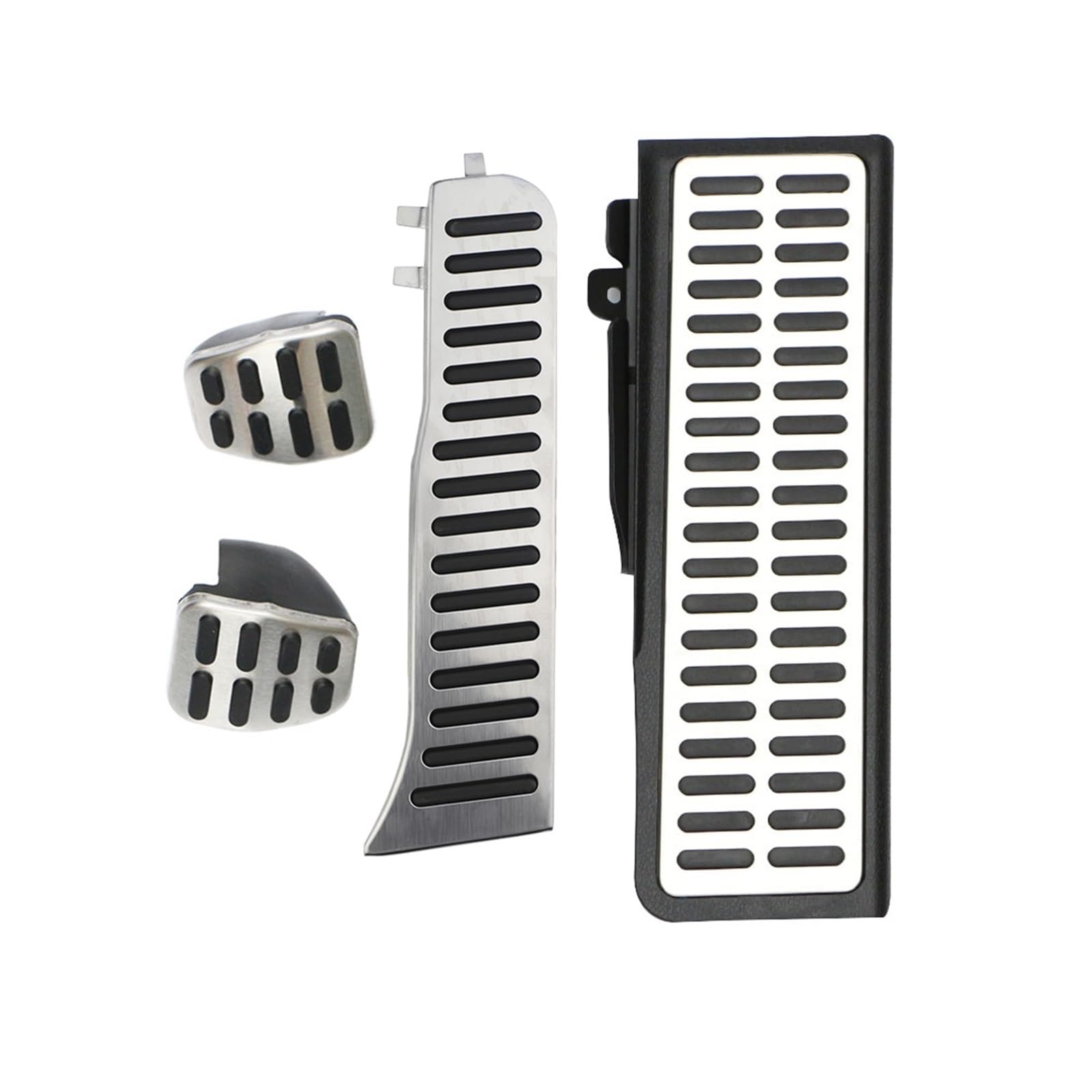 MEIZIYU LHD Auto Pedale Fit for Volkswagen Fit for VW Tiguan 2009-2016 Edelstahl AT MT Bremspedal Abdeckung rest Pedale Pad Zubehör Bremspedale(MT With Rest Pedal) von MEIZIYU