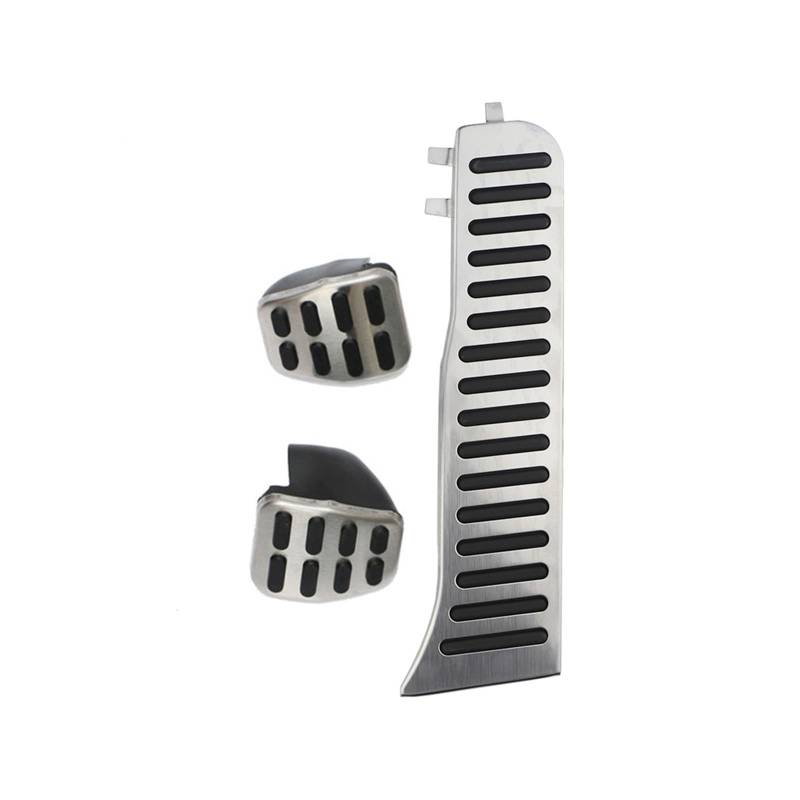 MEIZIYU LHD Auto Pedale Fit for Volkswagen Fit for VW Tiguan 2009-2016 Edelstahl AT MT Bremspedal Abdeckung rest Pedale Pad Zubehör Bremspedale(MT Without Rest) von MEIZIYU