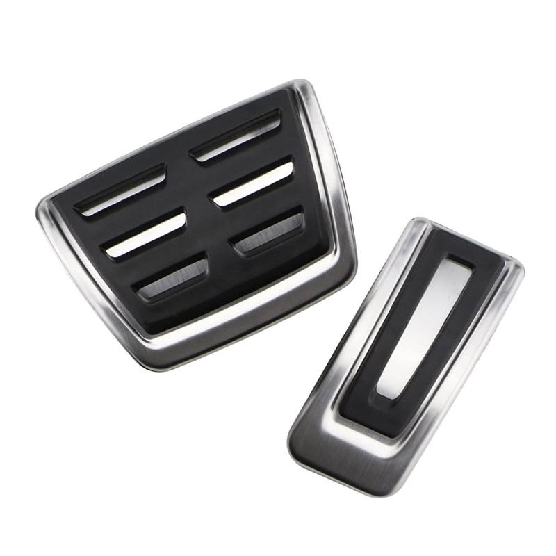 MEIZIYU LHD-Autopedale, passend for Volkswagen, passend for VW T-Cross Tcross 2019–2022, Edelstahl-Auto-Bremspedal-Schutzpolster-Abdeckung Bremspedale(AT Without Rest) von MEIZIYU