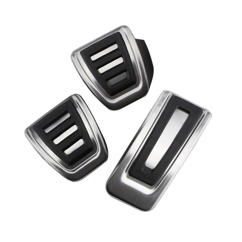 MEIZIYU LHD-Autopedale, passend for Volkswagen, passend for VW T-Cross Tcross 2019–2022, Edelstahl-Auto-Bremspedal-Schutzpolster-Abdeckung Bremspedale(MT Without Rest) von MEIZIYU