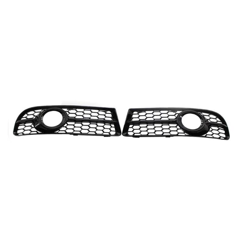 MEIZIYU Vorderer unterer Stoßstangengrill, passend for A4, B7 A4 S-Line S4 2005–2008, Nebelscheinwerfer-Wabenstruktur Stoßstangengitter für die Frontpartie(Bright black) von MEIZIYU