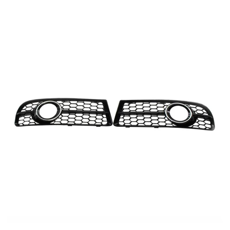 MEIZIYU Vorderer unterer Stoßstangengrill, passend for A4, B7 A4 S-Line S4 2005–2008, Nebelscheinwerfer-Wabenstruktur Stoßstangengitter für die Frontpartie(Chrome) von MEIZIYU