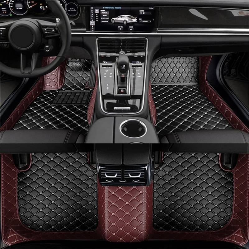 Auto Fußmatten Leder für Hyundai Tucson 2015-2018,3D All-Inclusive-Stil Allwetter Wasserdicht Autoteppich Innenraum Styling Zubehör,B/Coffee von MEJEJO