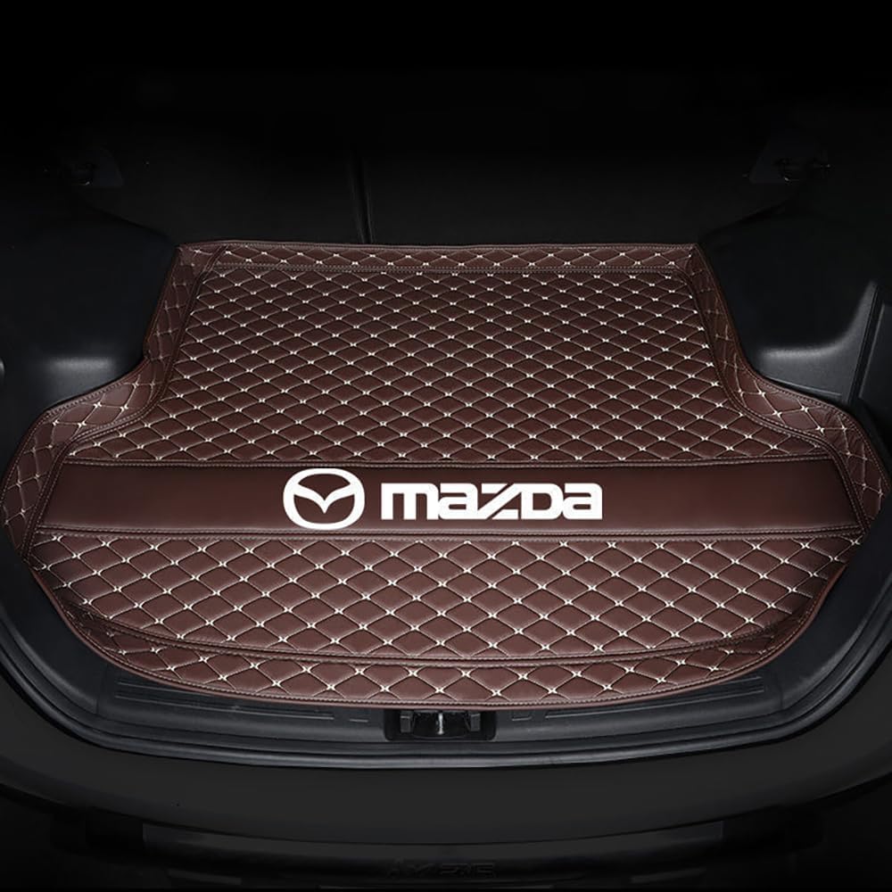 Auto Kofferraummatte für Mazda CX-30 2020 2021 2022 2023 Kofferraumwanne Antirutschmatte Wasserabweisend Kratzfest Kofferraumschutz Interieur Zubehör,Brown von MELBIZ