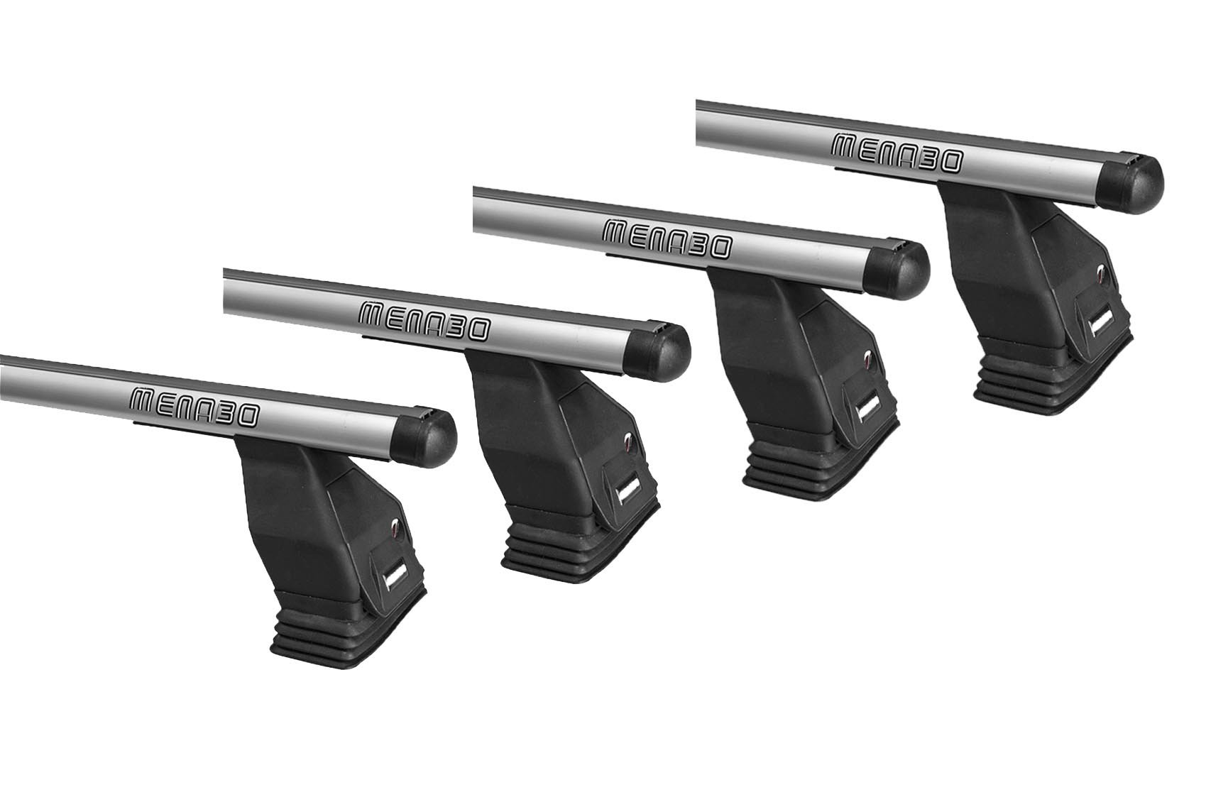4 Stangen Dachträger Menabo Tema kompatibel mit VW kompatibel mit Volkswagen T5 Transporter 2003-2015 Aluminium von MENABO