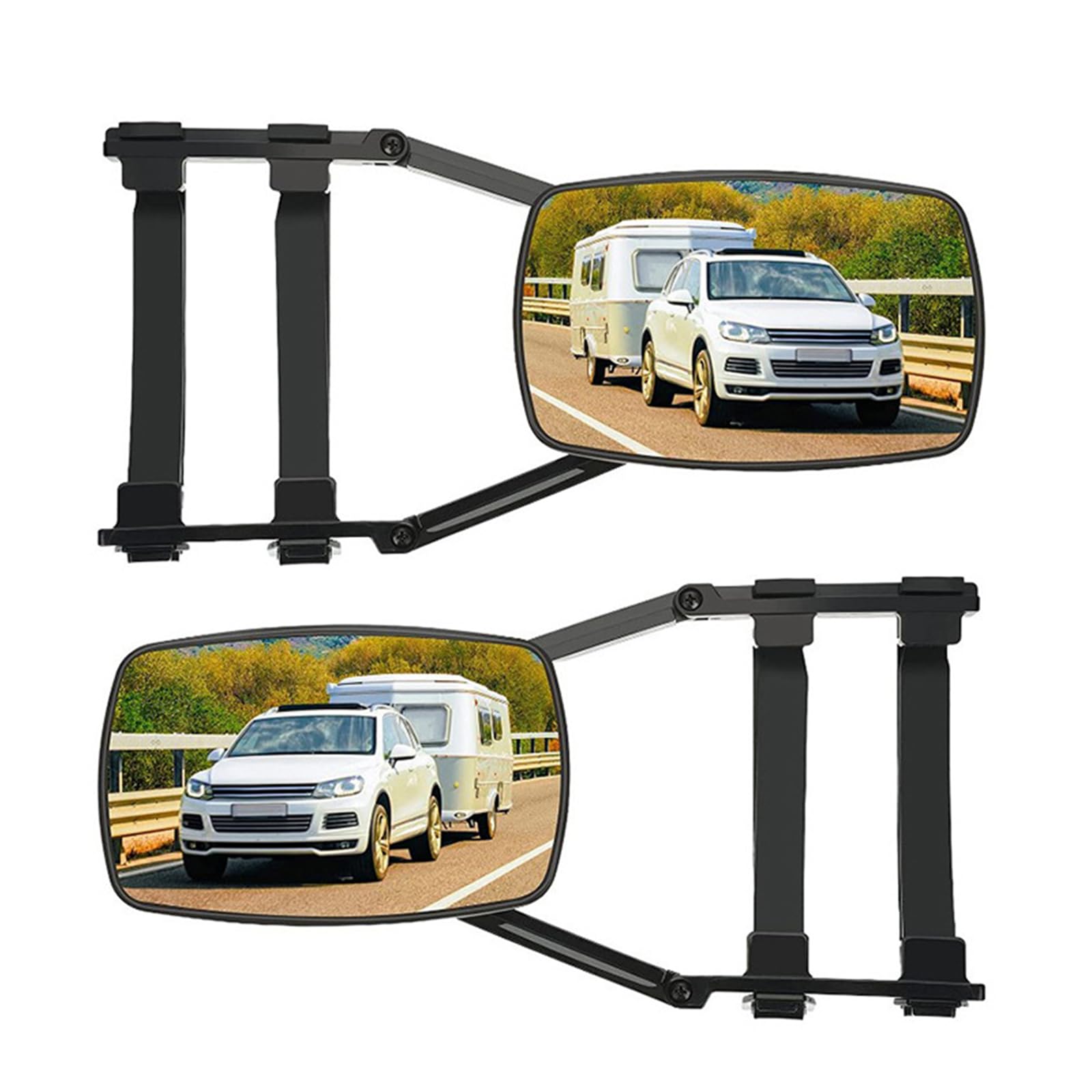 2 Stück Wohnwagenspiegel, Auto-Abschleppspiegel, 360-Grad-Drehung Außenspiegel Verlängerter Auto-Rückspiegel für die meisten Autos, LKWs, SUVs,Wohnwagen,Trailer von MENAYODA
