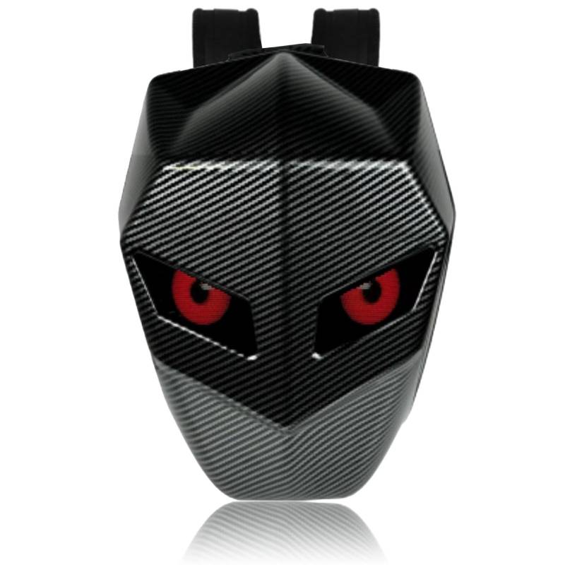 MENDUNER Rucksack MIT Augen LED, LED Rucksack Motorrad, LED Backpack, Motorrad Rucksack mit Programmierbarem LED Bildschirm, Kohlefaser Textur, Wasserfest, Hartschale, Helm Laptop Tasche von MENDUNER