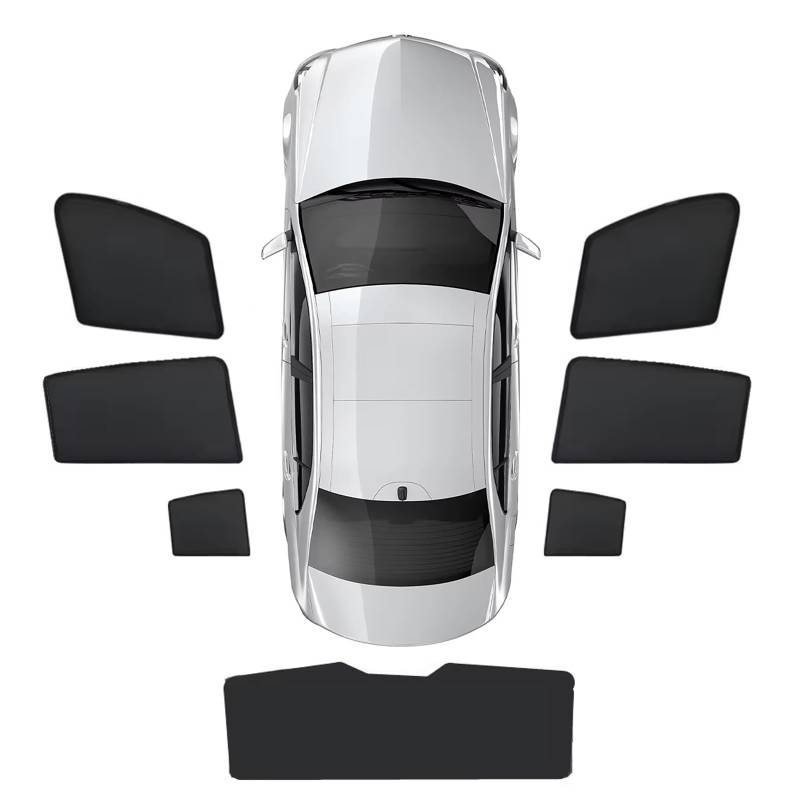 Sonnenschutz für die Seitenscheibe für Mercedes Benz C-Class W205 Wagon 2016-2024, Seitenfenster Meshmaterial Auto Blocks Hitze und UV-Strahlen Blendung,Doppelte Schutzwirkung,7PCS von MENGLX