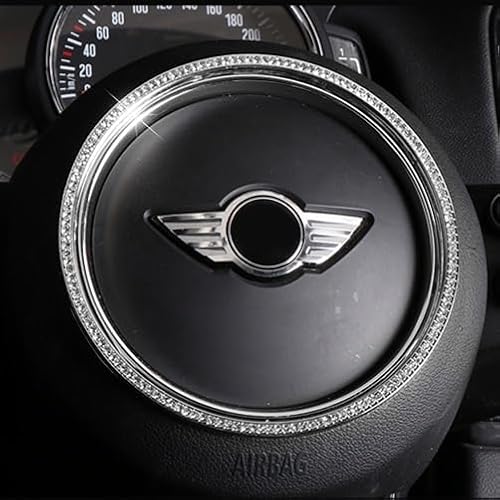 MENGZHONGYAO Auto-Innenaufkleber aus glänzendem Kristall, passend for BMW Mini Cooper S JCW Clubman Countryman F54 F55 F56 F60, Auto-Styling-Zubehör Lenkradbezüge (Size : A) von MENGZHONGYAO