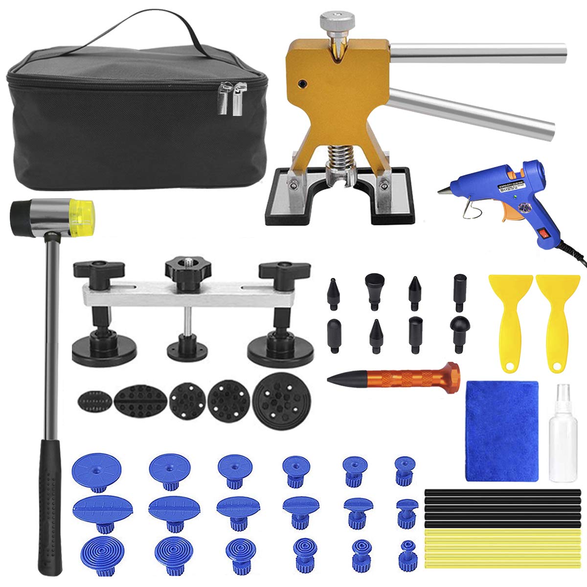 MENQANG Dent Repair Kit Werkzeuge, Body Dents Remover Kit 39 pcs Repair Tools Dellen Repair Tool Dellen Repair Pen und Gummihammer MENQANG Dent Repair Kit Werkzeuge, Body Dents Remover Kit 39 pcs Repair Tools Dellen Repair Tool Dellen Repair Pen und Gummihammer von MENQANG