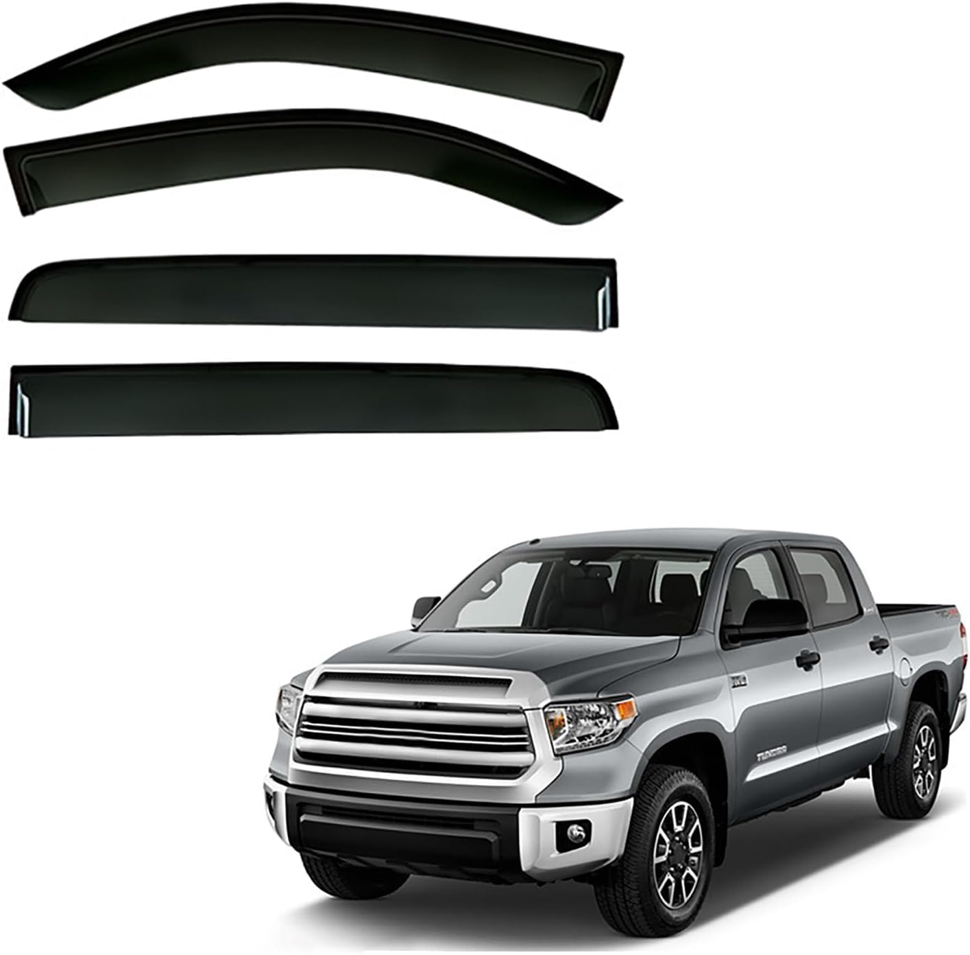 MEOMO 4 Stück Auto Autofenster Windabweiser für Toyota Tundra XK50 2007-2018 2019 2020 2021, Seitenscheiben Regenabweiser Schatten Deflektoren Auto Zubehör MEOMO 4 Stück Auto Autofenster Windabweiser für Toyota Tundra XK50 2007-2018 2019 2020 2021, Seitenscheiben Regenabweiser Schatten Deflektoren Auto Zubehör von MEOMO