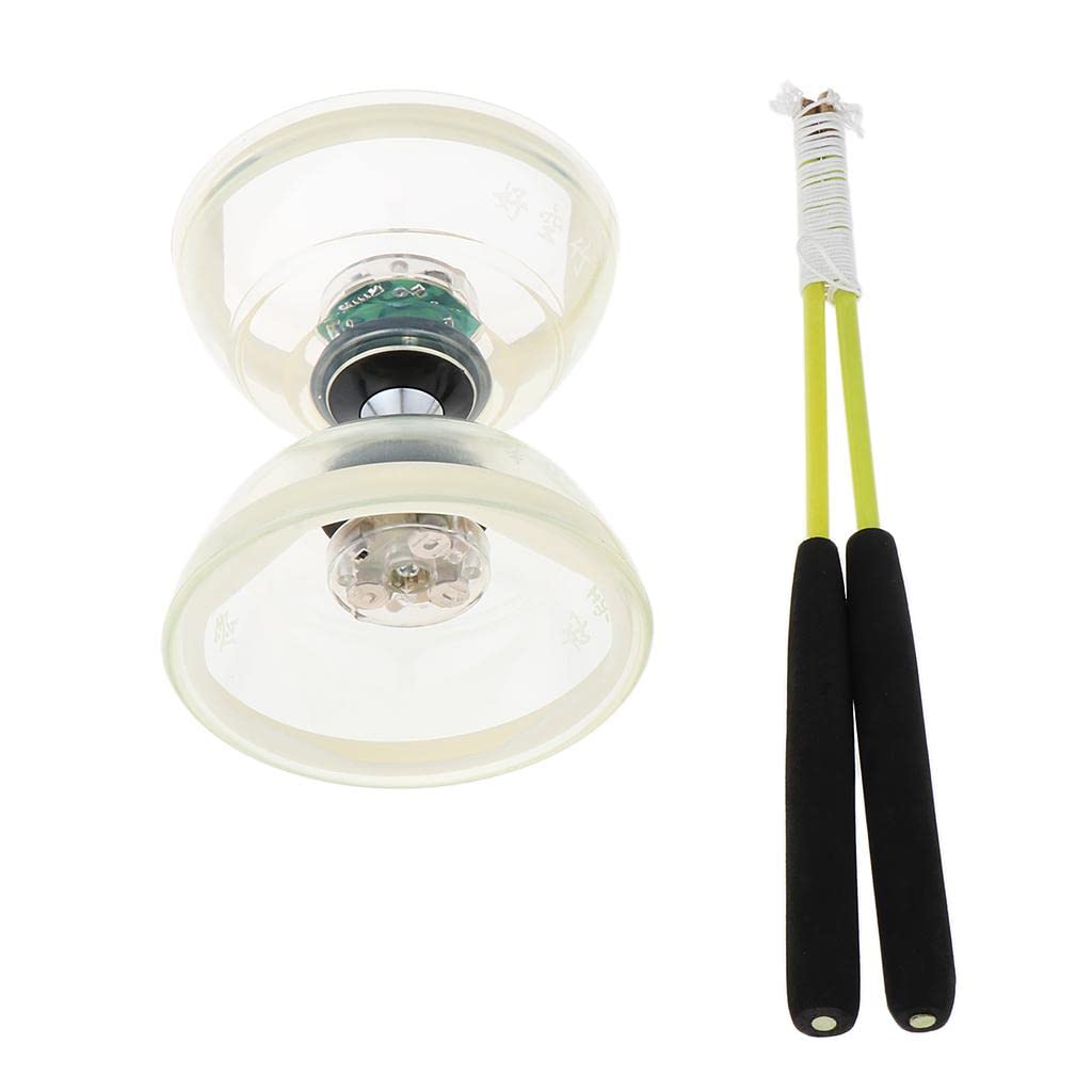 Professionelles Jonglierspielzeug mit 3 Diabolo Händen, Weiß Professionelles Jonglierspielzeug mit 3 Diabolo Händen, Weiß von MERIGLARE