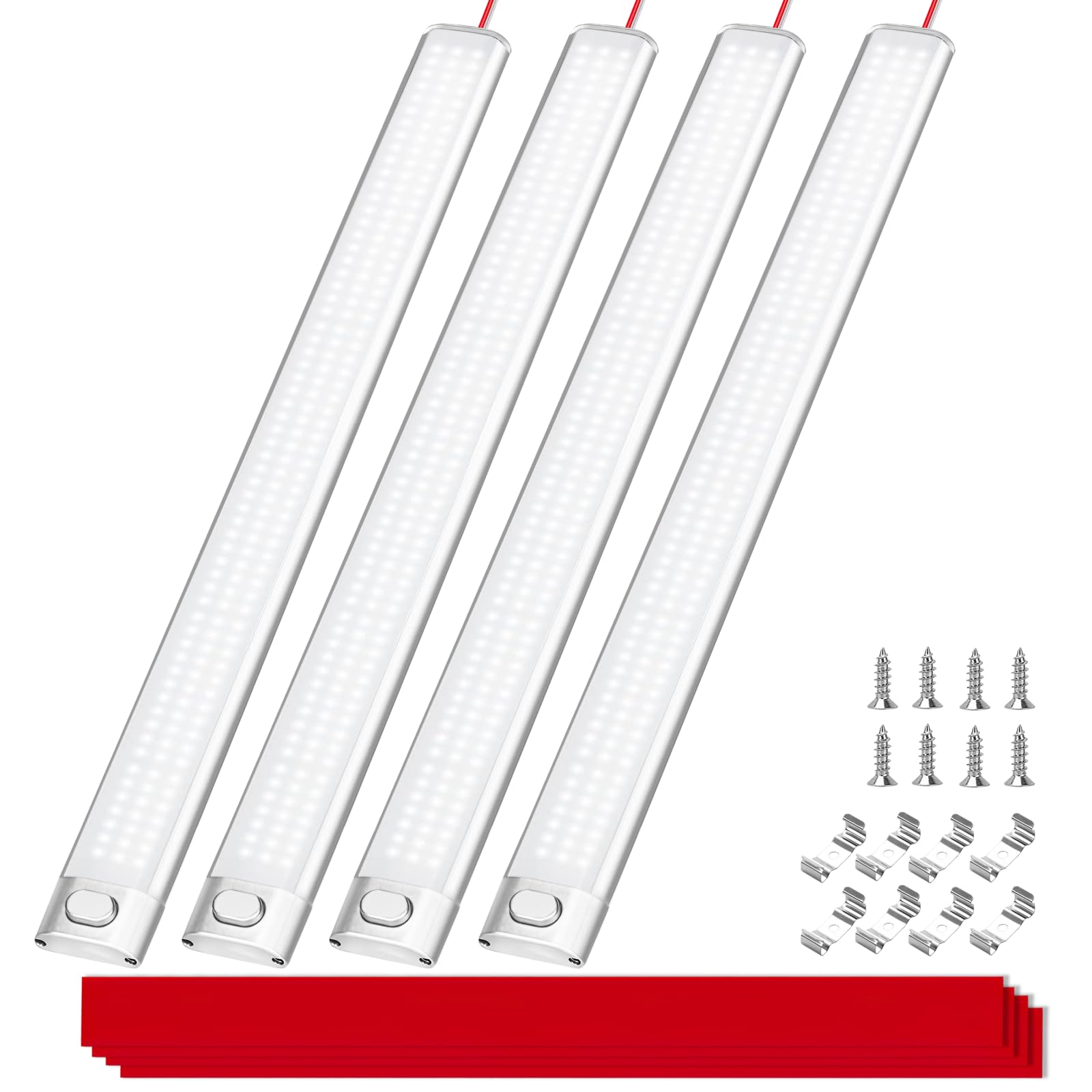 MERTTURM 168LED Innenbeleuchtung(40cm), 12V LED Beleuchtung Lampe 10W 1700LM, Auto Innenraumbeleuchtung Lichtleiste mit Schalter für Van Caravan Boot Küche LKW KFZ Wohnmobil von MERTTURM