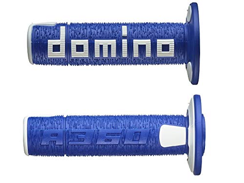 Domino Paar Lenkergriffe Zubehör aus Gummi DOMINO GRANDE MODELL A360 aus weißem Gummi für Motorrad OFF ROAD CROSS/ENDURO Länge: 120 mm von MES