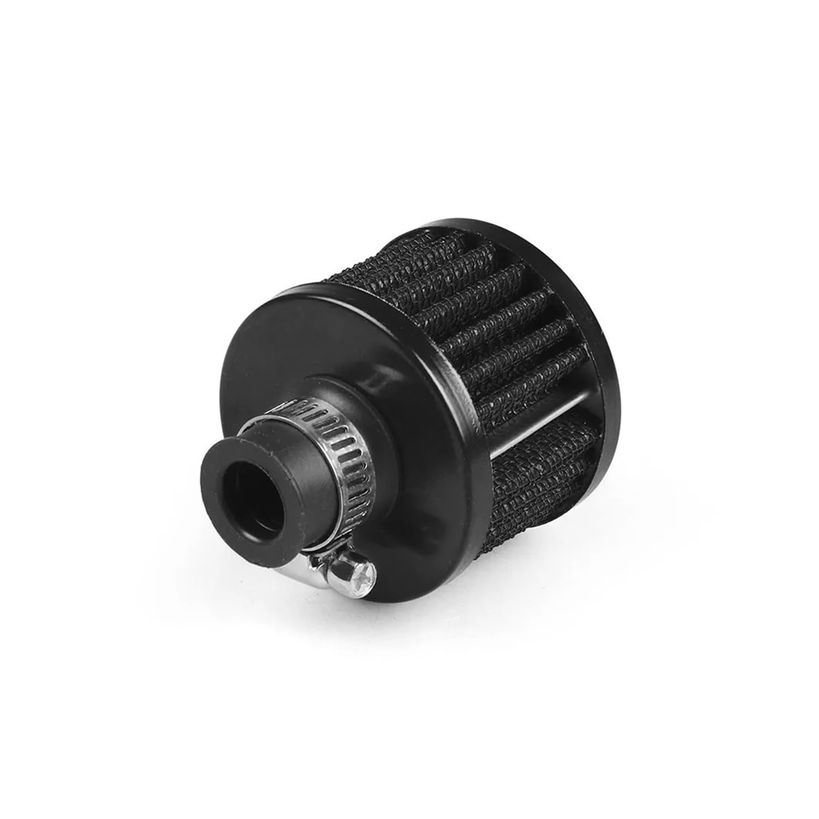 Auto-Lufteinlass Rohr 12mm Universal Auto Luftfilter Für Motorrad Kaltlufteinlass High Flow Kurbelgehäuseentlüftungsabckung FÜR Mini Entlüftungsfilter Lufteinlässe(Schwarz) von MESKEL