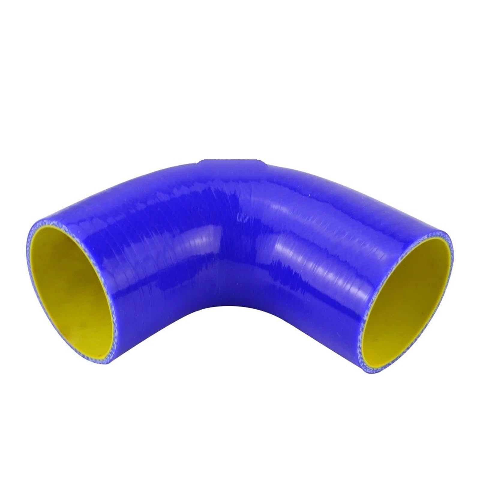 Auto-Lufteinlass Rohr 2,5" 63mm 90-Grad-Winkel-Silikonschlauchrohr Turbo-Einlass Blau Und Gelb/Schwarz Und Gelb Lufteinlässe(Blau) von MESKEL