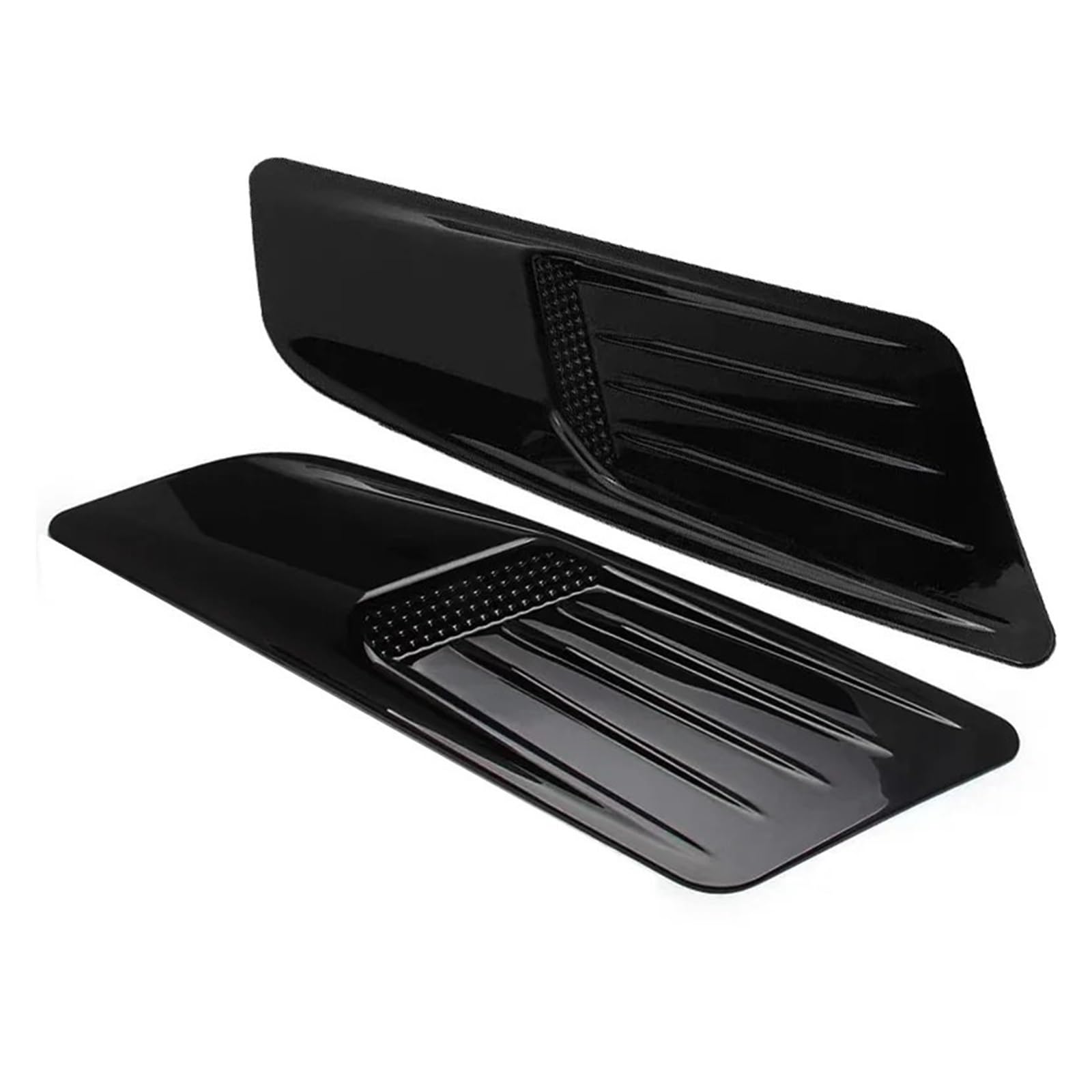 Auto-Lufteinlass Rohr Auto Motorhaube Vent Scoop Motorhaube Lufteinlass Spoiler Grille Trim ABS Kotflügel Form Trim Korative Zubehör 1 Stücke Universal Lufteinlässe(Black 31cm) von MESKEL