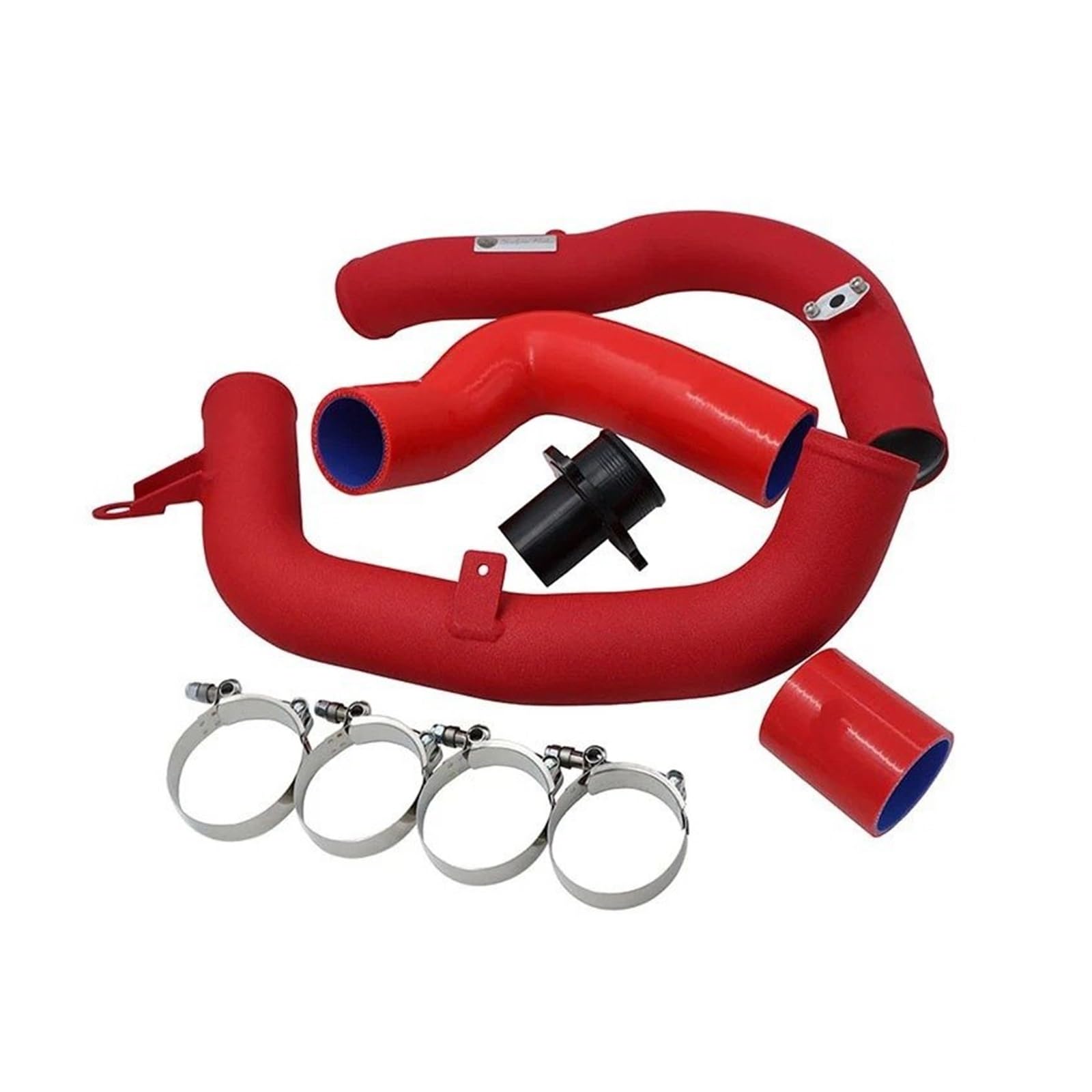 Auto-Lufteinlass Rohr Für A3 S3 MK7 Gen 3Motor 1,8T/2,0T ROT/Schwarz 2,5'' Aluminium Ladeluftkühler Laderohr Kit Lufteinlässe(MK7-A KIT RED) von MESKEL