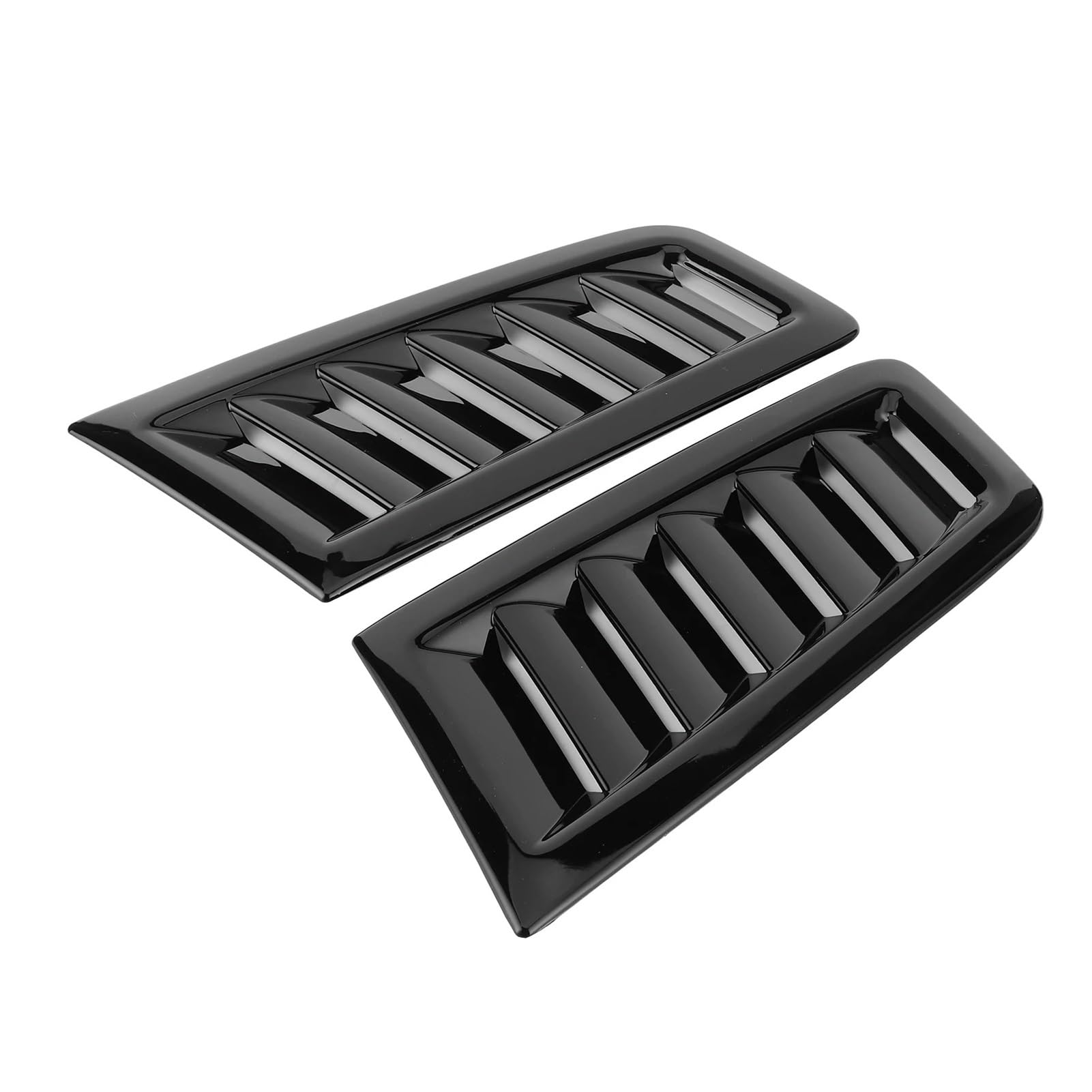 Auto-Lufteinlass Rohr Für Ford Für Focus RS MK2 2 Stücke Universal Motorhaube Air Vents Motorhaube Auto Außenteile Stil Auto Front Vent Hood Vents Lufteinlässe(Glossy Black) von MESKEL