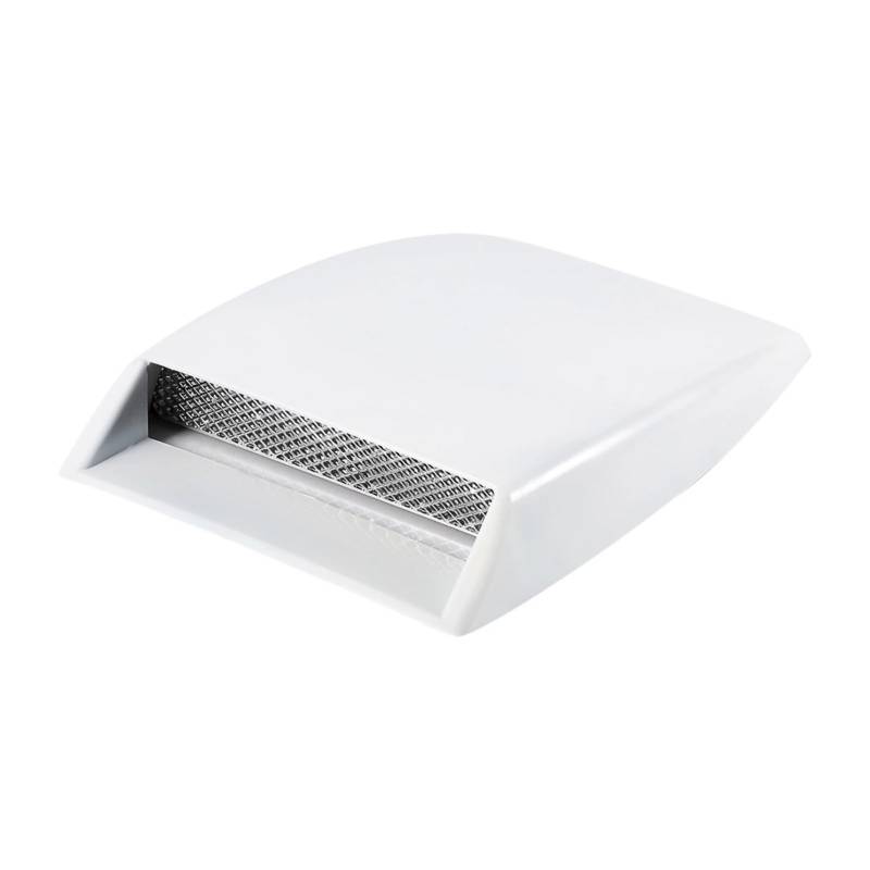 Auto-Lufteinlass Rohr Für Universal Auto Tuning Auto Air Flow Intake Hood Scoop Vent Motorhaube Dekorative Abdeckung Zubehör Lufteinlässe(Weiß) von MESKEL