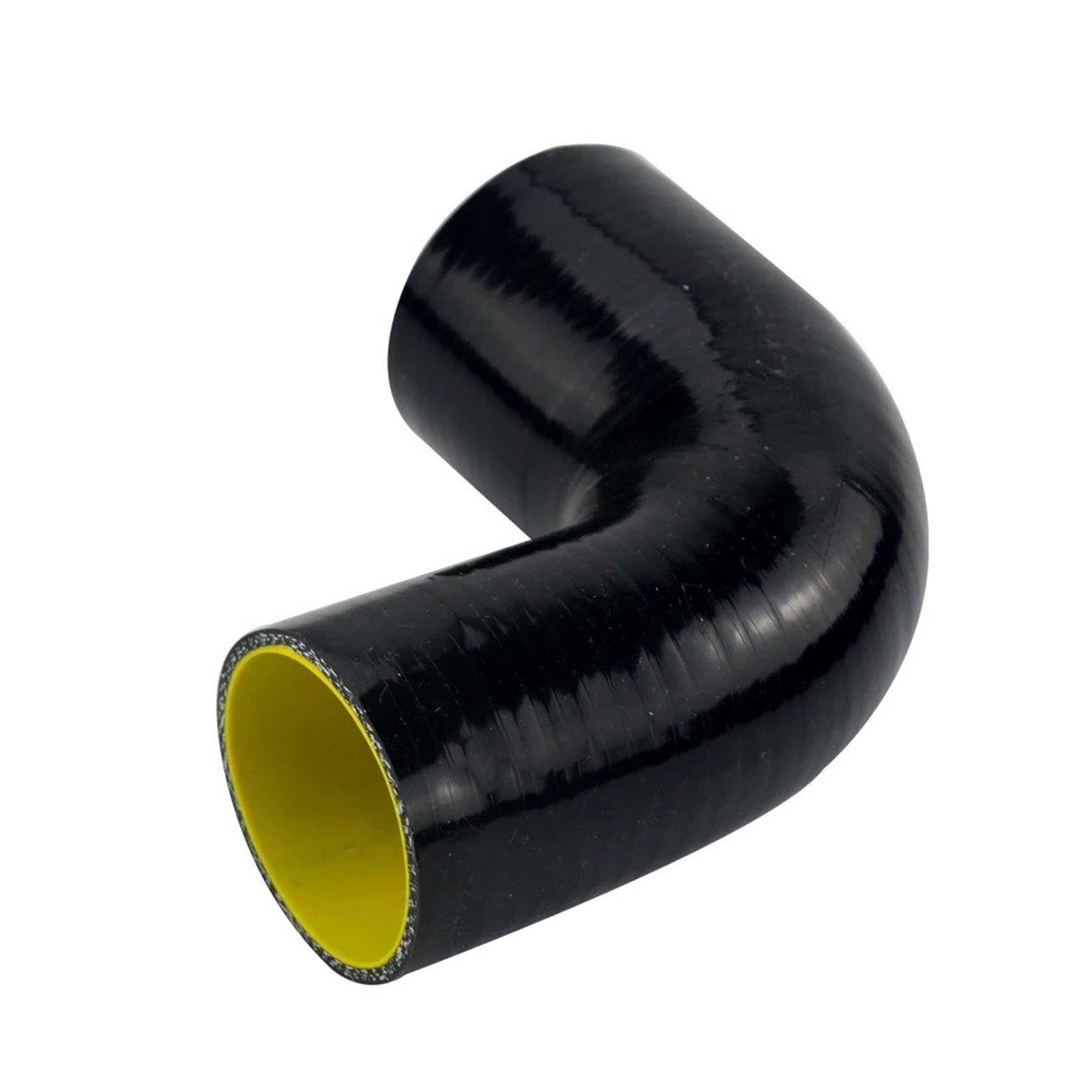 Auto-Lufteinlass Rohr SH902025-QY 2"-2,5" 51mm-63mm 90-Grad-Winkelreduzierer Silikonschlauchrohr Turboeinlass Blau&Gelb/Schwarz&Gelb Lufteinlässe(Schwarz) von MESKEL