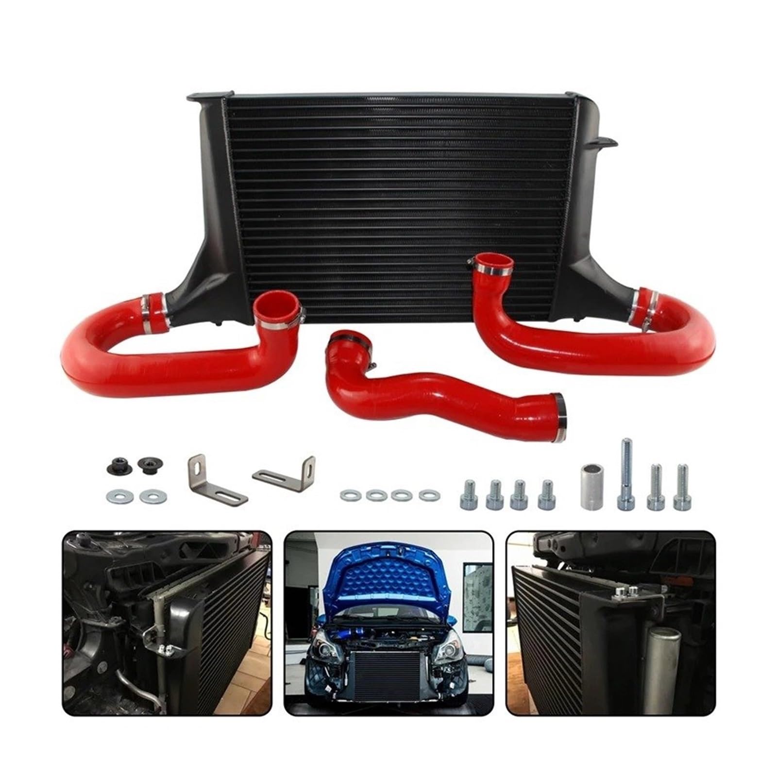 Auto-Lufteinlass Rohr Schwarz/Blau/Rot Wettbewerb Laluftkühler Silikon Schlauch Kit Für Opel Für Corsa D GSI/OPC 16 Turbo 2007 2008 2009 2010 2011 2012 2013 2014 Lufteinlässe(Rot) von MESKEL