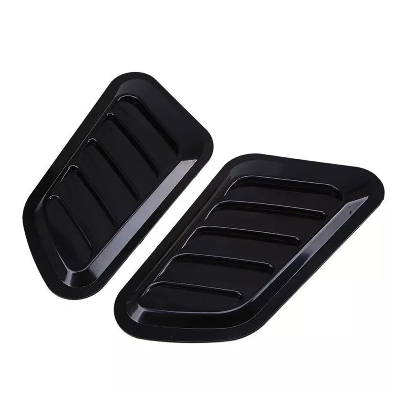 Auto-Lufteinlass Rohr Universelle 33Cm Seitenhauben-Luftstrom-Einlassabdeckung 40Cm Haubenschaufel Motorhaube Aufkleber Dekorativ, Passend Jedes Auto Mit Flacher Motorhaube Lufteinlässe(Side Black) von MESKEL