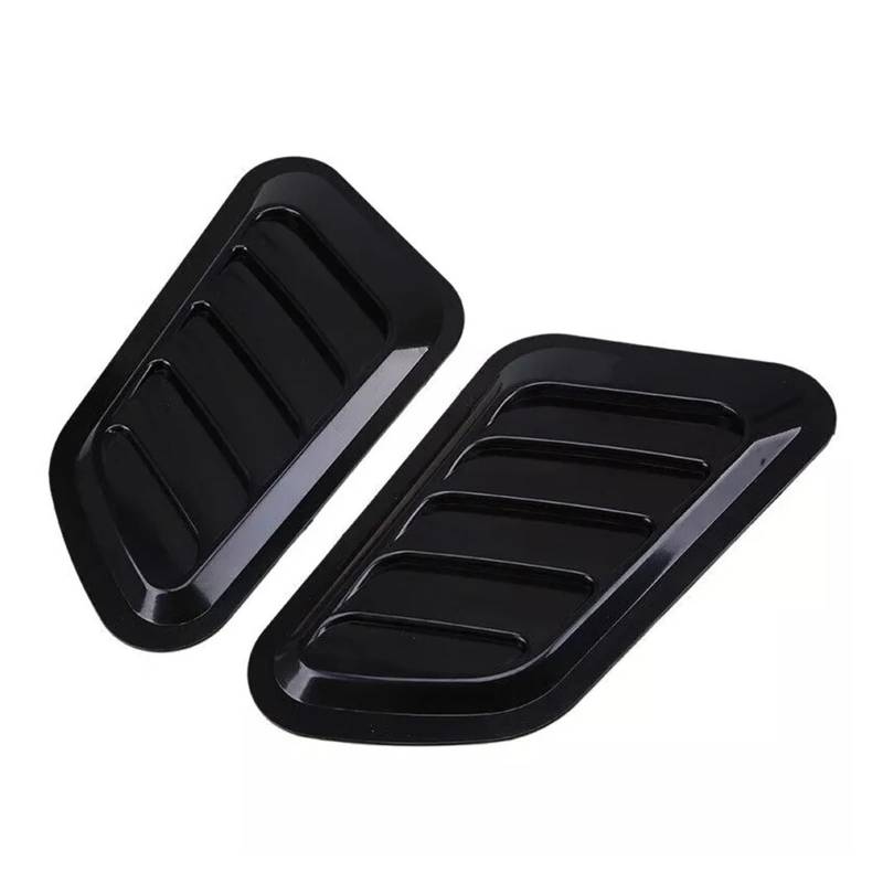 Auto-Lufteinlass Rohr Universelle 33Cm Seitenhauben-Luftstrom-Einlassabdeckung 40Cm Haubenschaufel Motorhaube Aufkleber Dekorativ, Passend Jedes Auto Mit Flacher Motorhaube Lufteinlässe(Side Black) von MESKEL