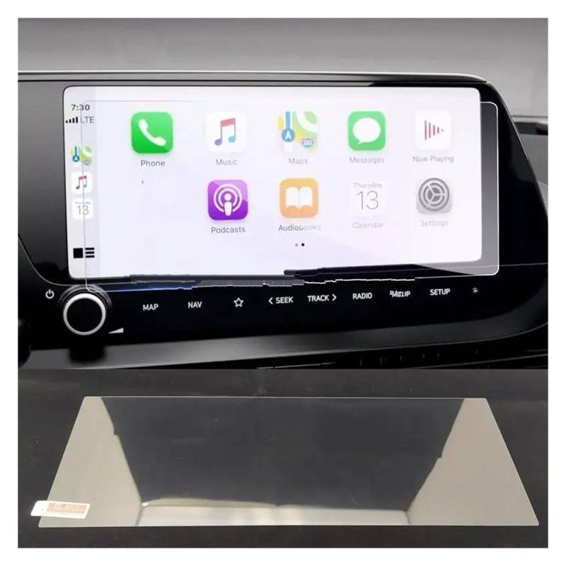 GPS Displayschutzfolie 10,25 Zoll Auto Infotainment Radio GPS Konsole Navigation Gehärtetem Glas Screen Protector Für Hyundai Für I20 2021-2022 Navigation Schutzfolie von MESKEL