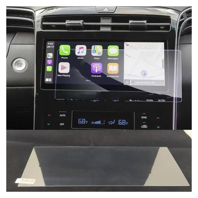 GPS Displayschutzfolie 10,25 Zoll Auto Infotainment Radio GPS Konsole Navigation Gehärtetem Glas Screen Protector Für Hyundai Für Tucson NX4 2021-2022 Navigation Schutzfolie(10.25 inch) von MESKEL