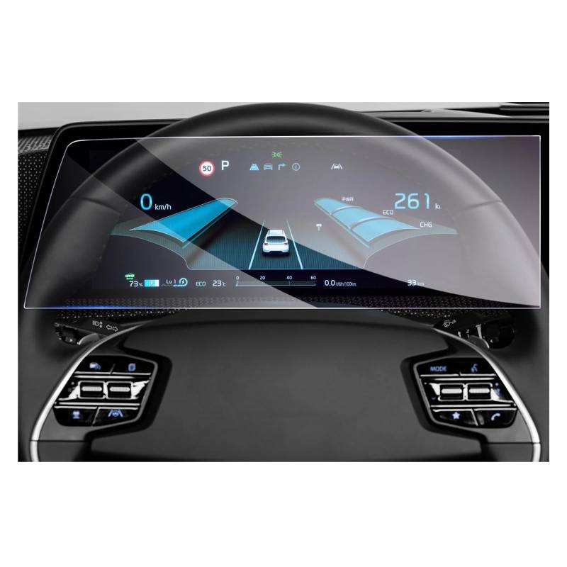 GPS Displayschutzfolie 12,3 Zoll Auto LCD Instrument Display Screen Protector Für Kia EV6 2021 2022 2023 Auto Innen Zubehör Navigation Schutzfolie(LCD Instrument) von MESKEL