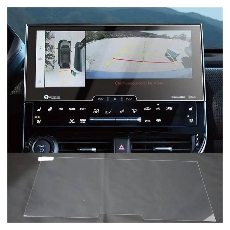 GPS Displayschutzfolie 12,3 Zoll Touch Screen Protector Folien Infotainment Navigation Gehärtetem Glas Screen Protector Für Toyota Für BZ4X 2022 2023 Navigation Schutzfolie(for GPS) von MESKEL