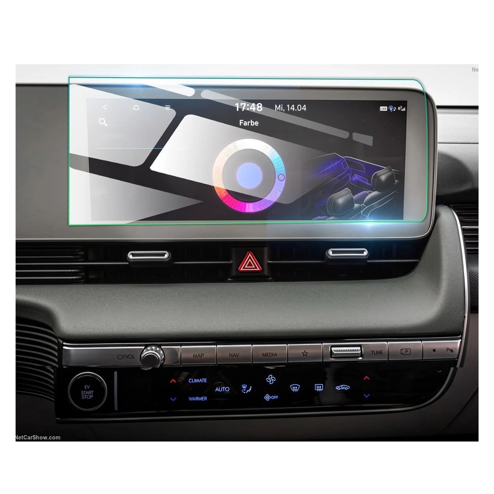 GPS Displayschutzfolie 12 Zoll Auto Navigation Touch Center Screen Protector Für Ioniq 5 2021-2023 2024 Auto Innen Zubehör Navigation Schutzfolie(Left Hand Drive) von MESKEL