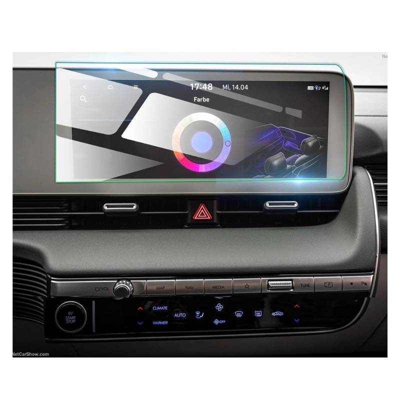 GPS Displayschutzfolie 12 Zoll Auto Navigation Touch Center Screen Protector Für Ioniq 5 2021-2023 2024 Auto Innen Zubehör Navigation Schutzfolie(Left Hand Drive) von MESKEL