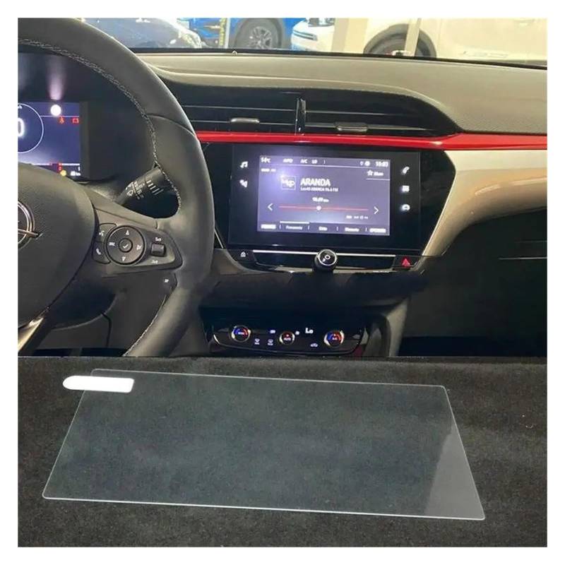 GPS Displayschutzfolie 7 Zoll Auto Infotainment Radio GPS Navigation Film Gehärtetes Glas Displayschutzfolie Für Opel Für Corsa GS Für Linie Für Corsa F 20-21 Navigation Schutzfolie von MESKEL