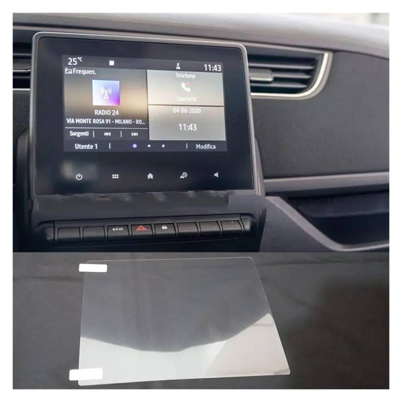 GPS Displayschutzfolie 7 Zoll PET Auto Infotainment GPS Navigation Displayschutzfolie Für Zoe Für Clio 5 Für Captur 2 Für Arkana Für Easy Für Link 20-23 Navigation Schutzfolie von MESKEL