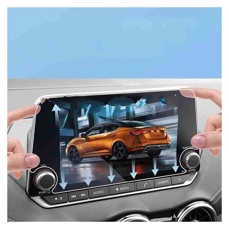 GPS Displayschutzfolie 8 Zoll Auto Navigation Gehärtetem Glas Screen Protector Film Auto Innen Zubehör Für Nissan Für Sentra B18 MK4 SR SV 2020-2023 Navigation Schutzfolie von MESKEL