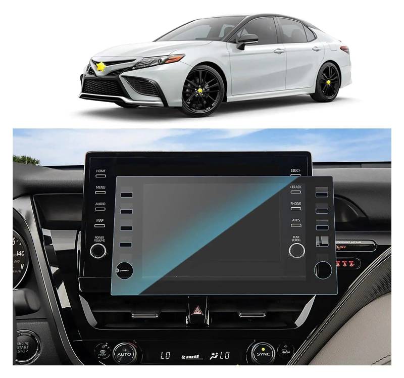 GPS Displayschutzfolie 9 Zoll Bildschirm Gehärtetes Glas Film Screen Protector Auto GPS Navigation Schutz Film Für Toyota Für Camry 2021 2022 2023 Navigation Schutzfolie von MESKEL