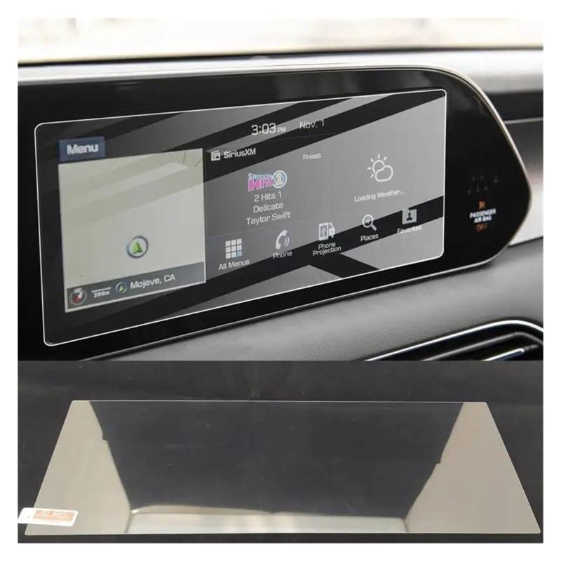 GPS Displayschutzfolie Auto Infotainment Radio GPS Konsole Navigation Schutz Gehärtetem Glas Screen Protector Für Hyundai Für Palisade 2020-2023 10,25 Navigation Schutzfolie von MESKEL