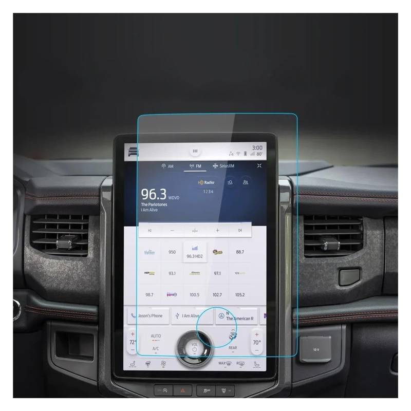 GPS Displayschutzfolie Auto Konsole Gehärtetem Glas Schutz Film Navigator Film Für Ford Für Expedition 2022 Screen Protector Zubehör Navigation Schutzfolie(22 Expedition Blue) von MESKEL